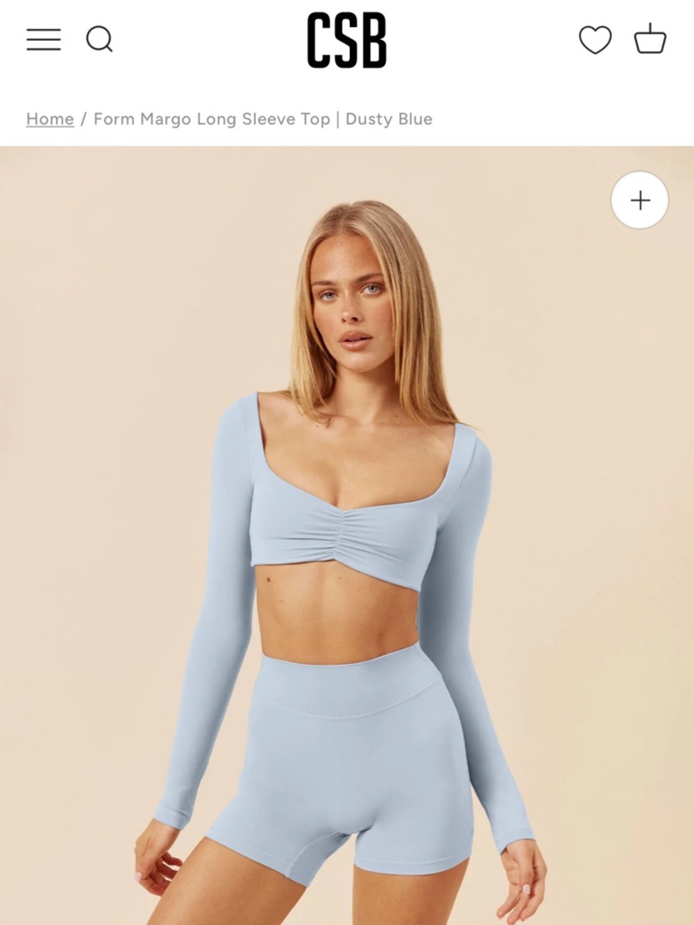 Csb Form Margo Long Sleeve Top - Dusty Blue